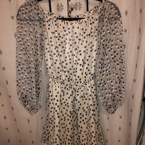 Lovers + Friends Off the Shoulder Silk Dress